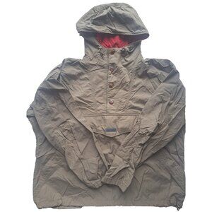 Vintage Columbia Men's Tan Hooded Windbreaker Size Large